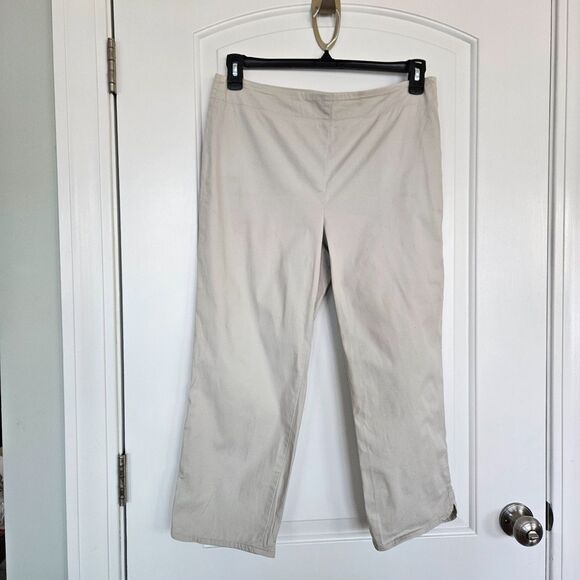 Talbots Heritage Tan khaki capri, split hem, size zip,‎ pockets Women's 8 - Picture 1 of 8